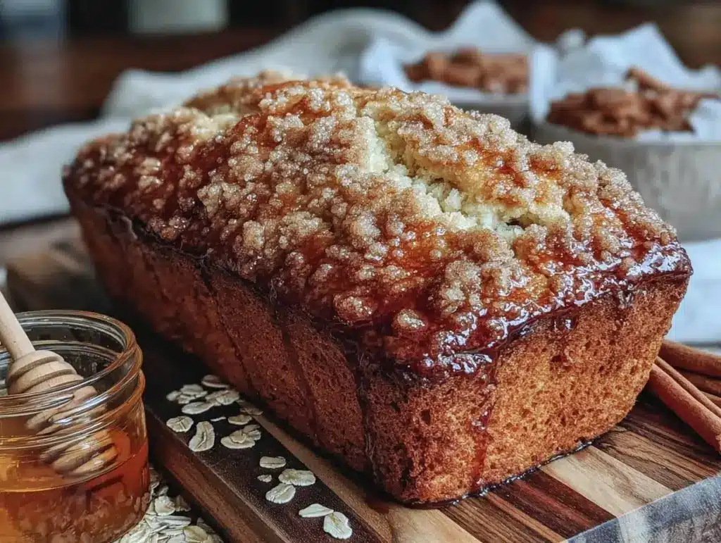 honey-cinnamon oatmeal bread - featured image