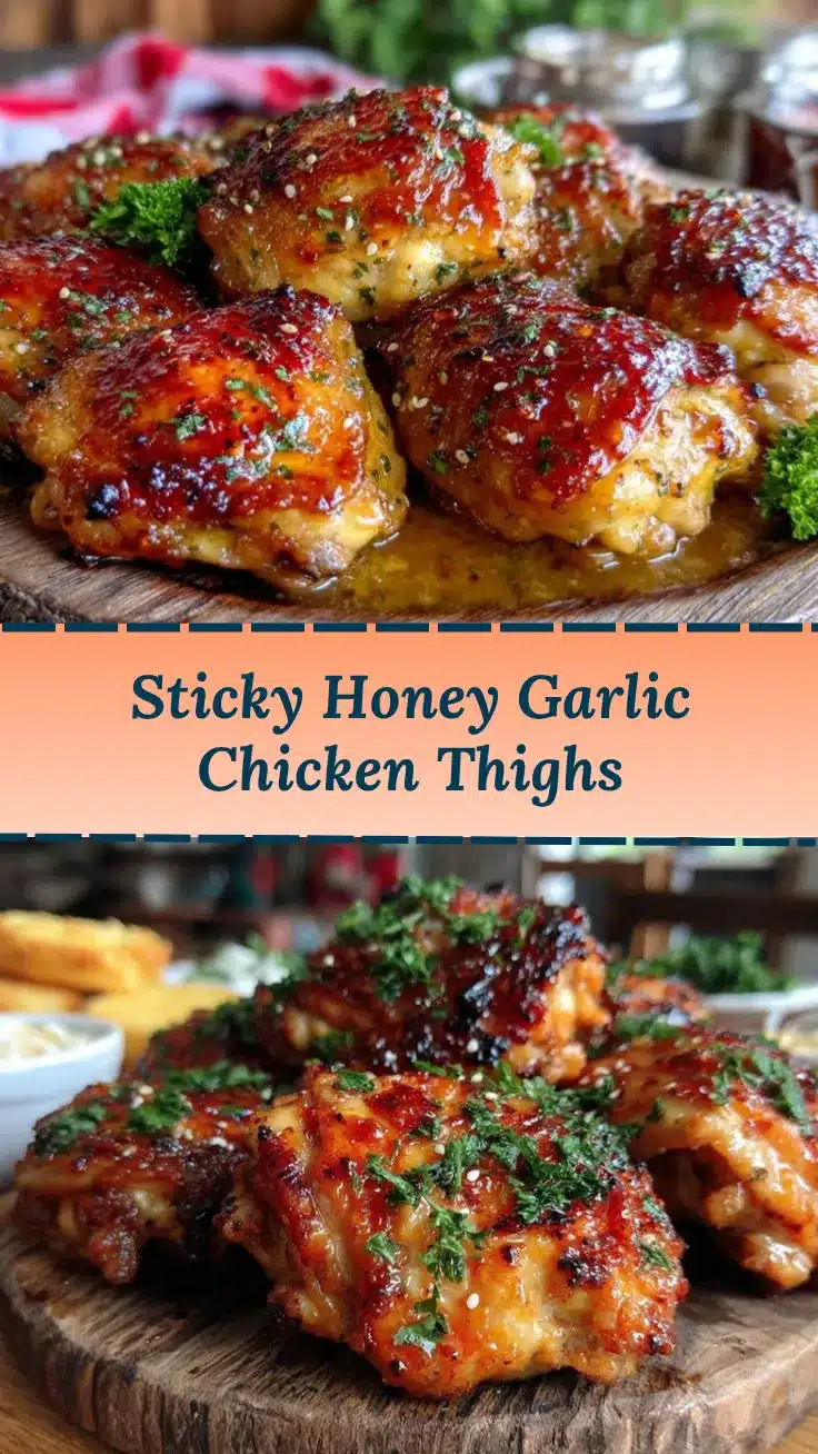 Honey Garlic Glazed Chicken Thighs recipe