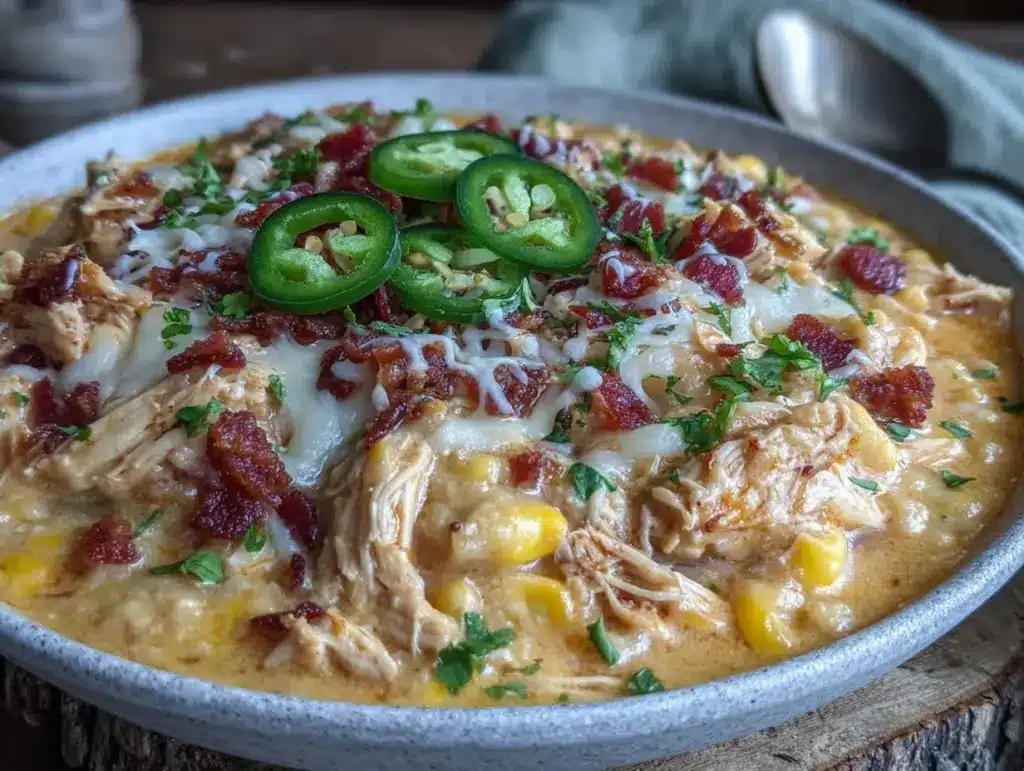 jalapeño popper chicken chili - featured image