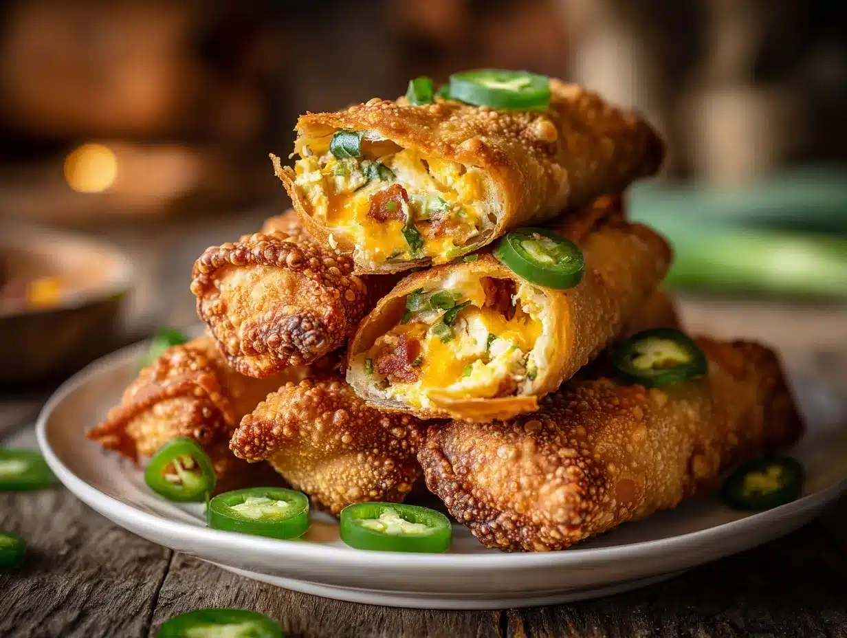 Jalapeño Popper Egg Rolls preparation steps