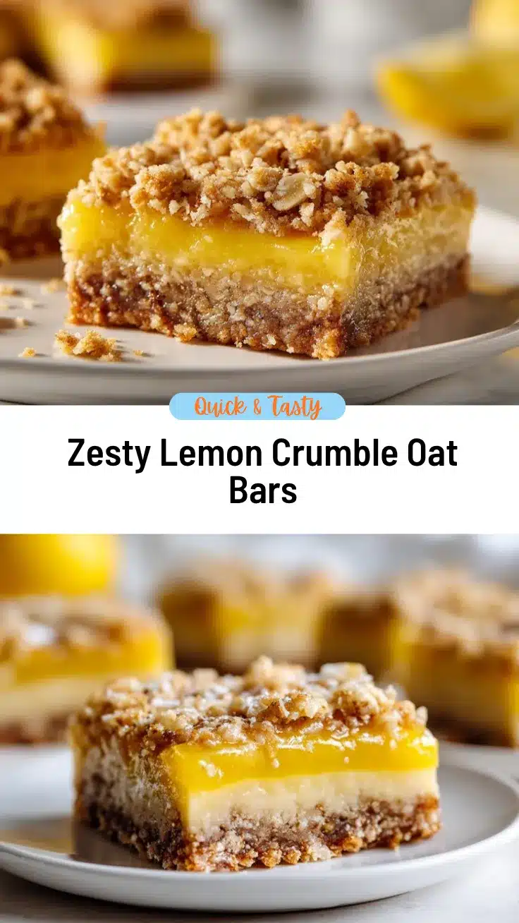 lemon oatmeal crumble bars recipe