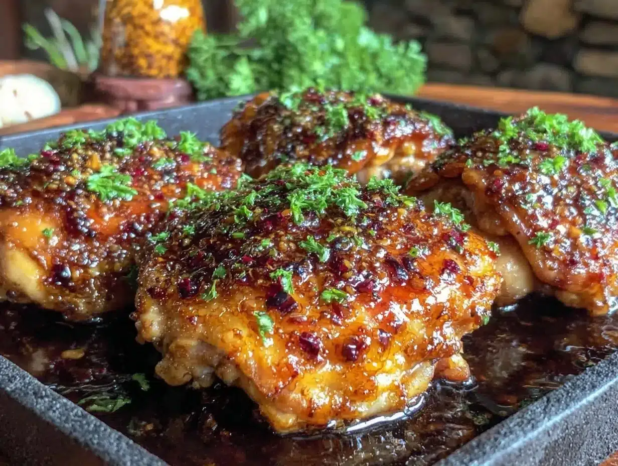 Maple Dijon Glazed Chicken Thighs preparation steps