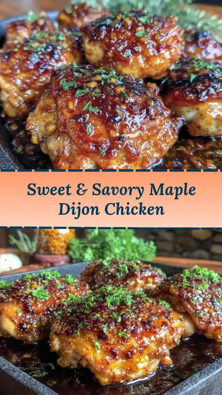 Maple Dijon Glazed Chicken Thighs recipe