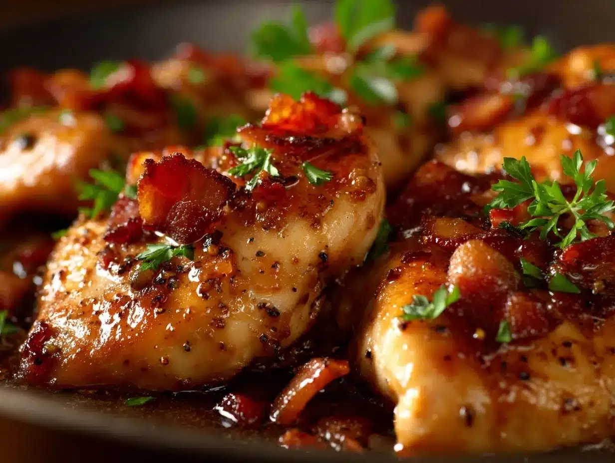 Maple Garlic Bacon Chicken preparation steps