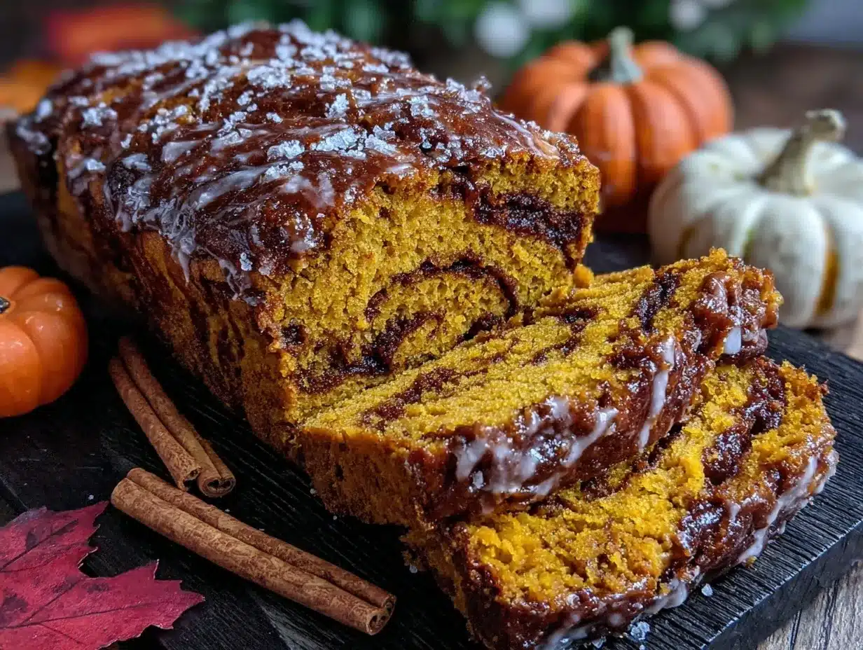 maple glazed cinnamon pumpkin bread preparation steps