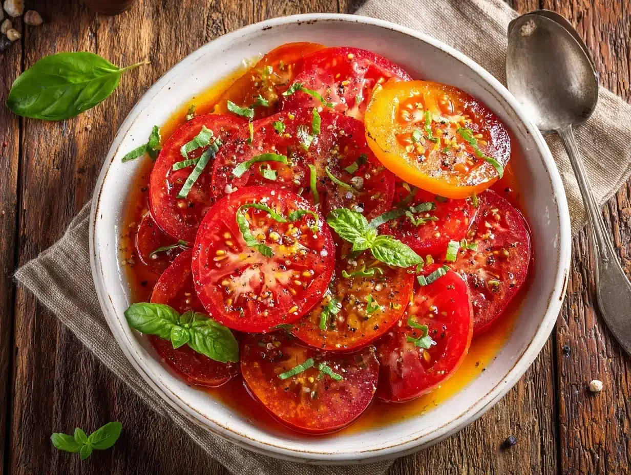marinated tomatoes preparation steps