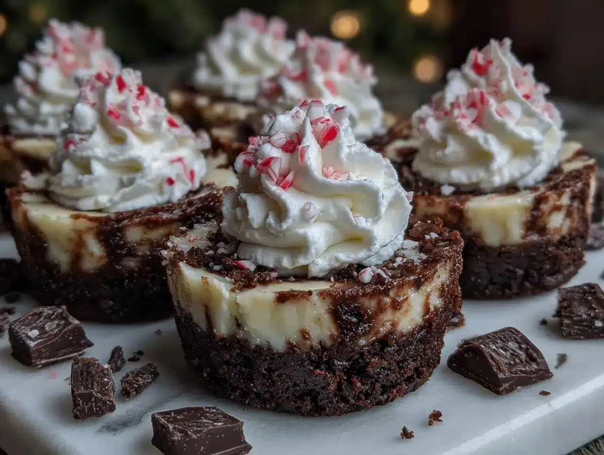 no-bake candy cane cheesecake bites preparation steps