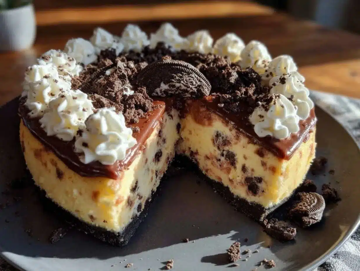 Oreo cheesecake preparation steps