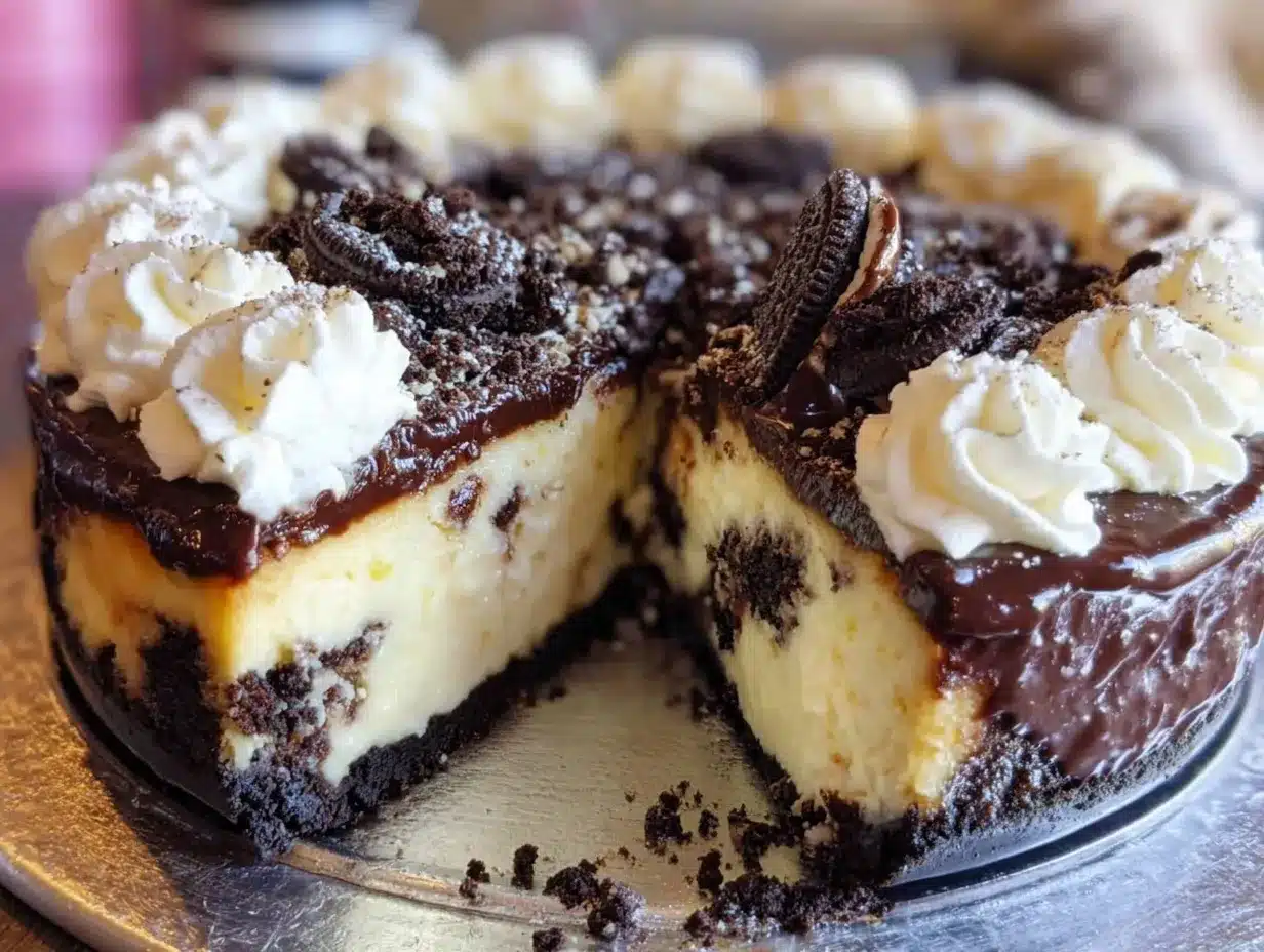 Oreo cheesecake preparation steps