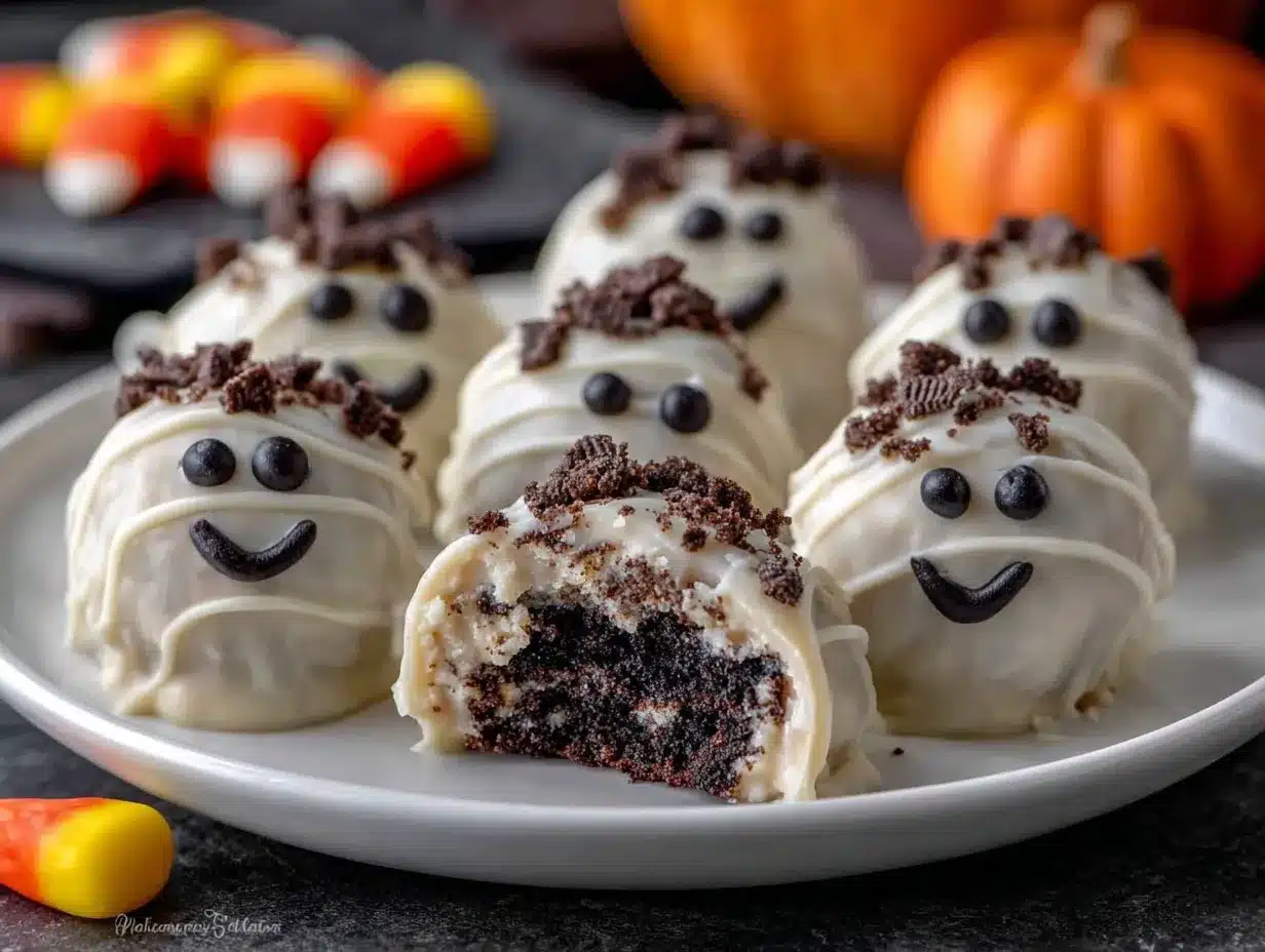 Oreo Ghost Truffles preparation steps