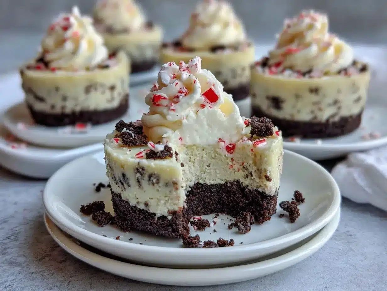 peppermint cheesecakes preparation steps