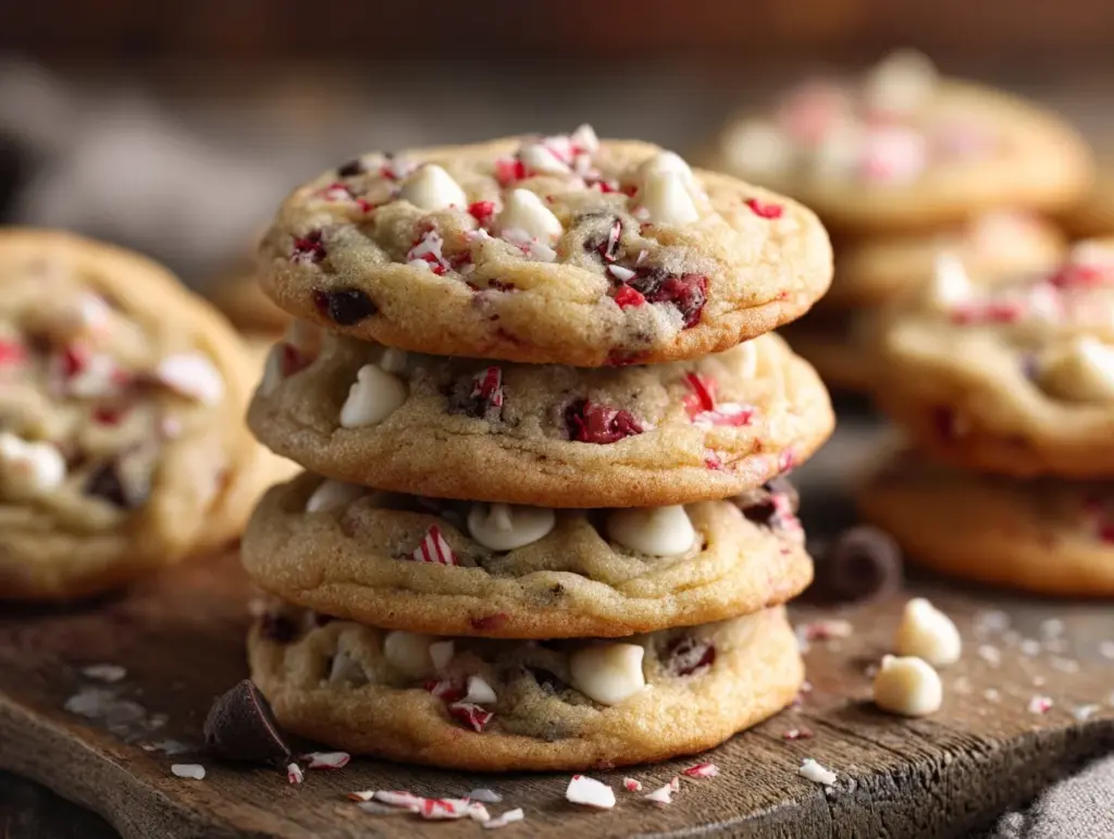peppermint chocolate chip cookies - featured image