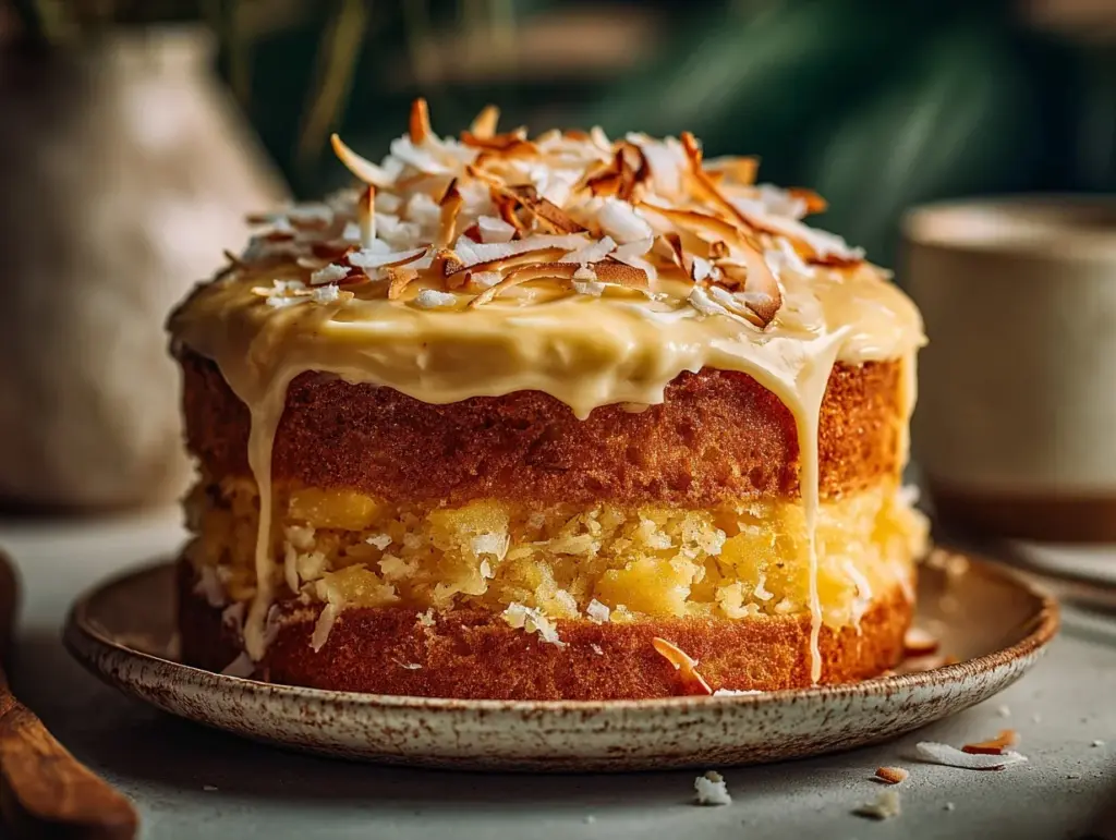 pineapple coconut cake - featured image