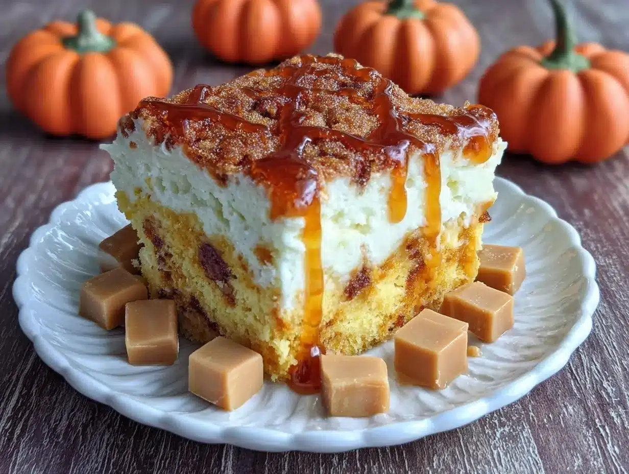 pumpkin caramel poke cake preparation steps