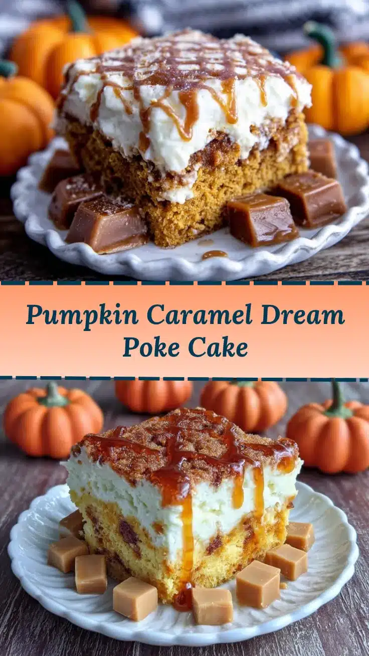 pumpkin caramel poke cake recipe
