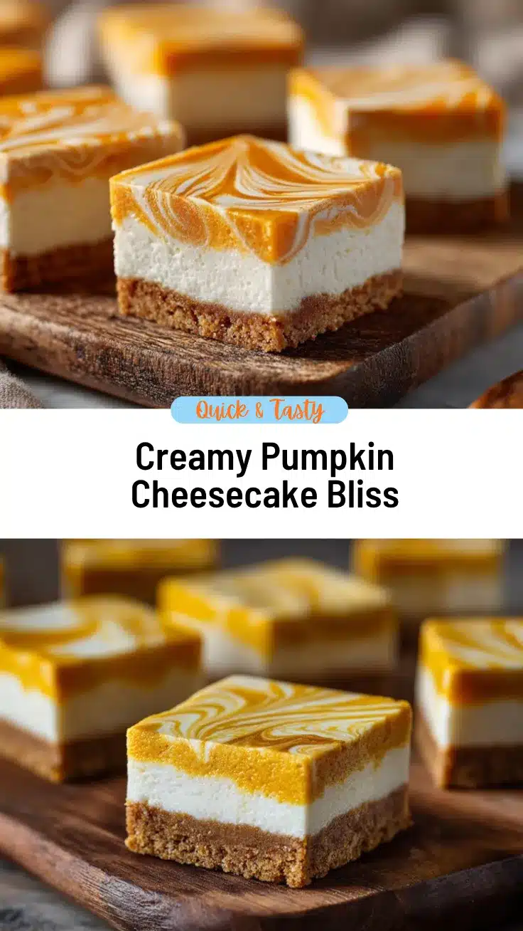 Pumpkin Cheesecake Bars recipe