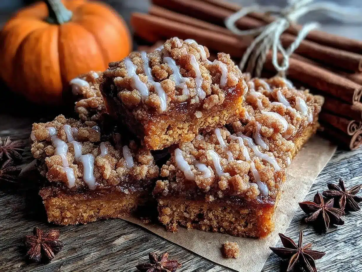 pumpkin coffee cake crumble bars preparation steps