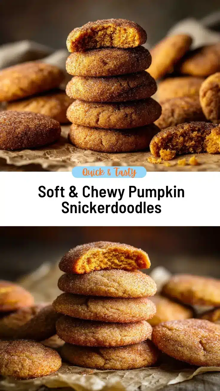 Pumpkin Snickerdoodle Cookies recipe