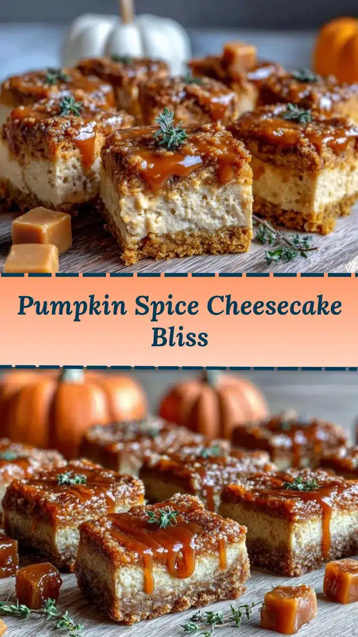 pumpkin spice cheesecake bars recipe