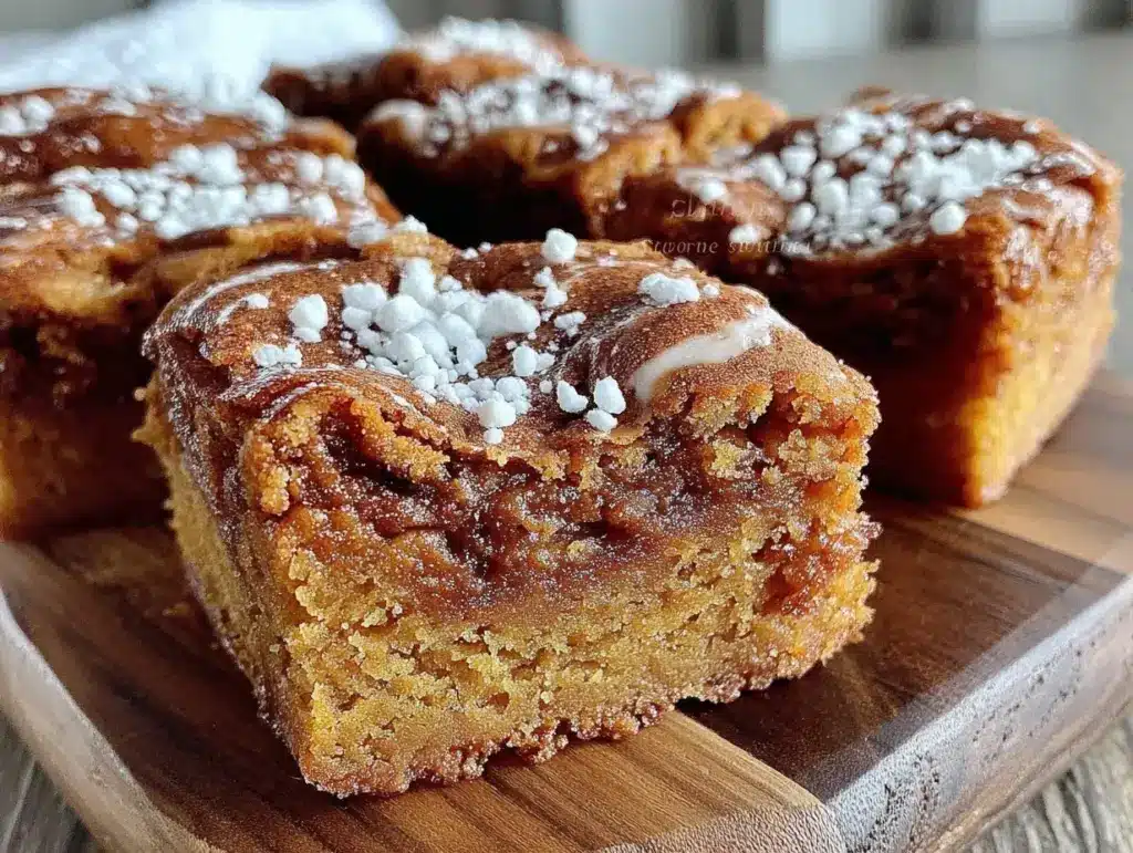 Pumpkin Spice Snickerdoodle Blondies - featured image