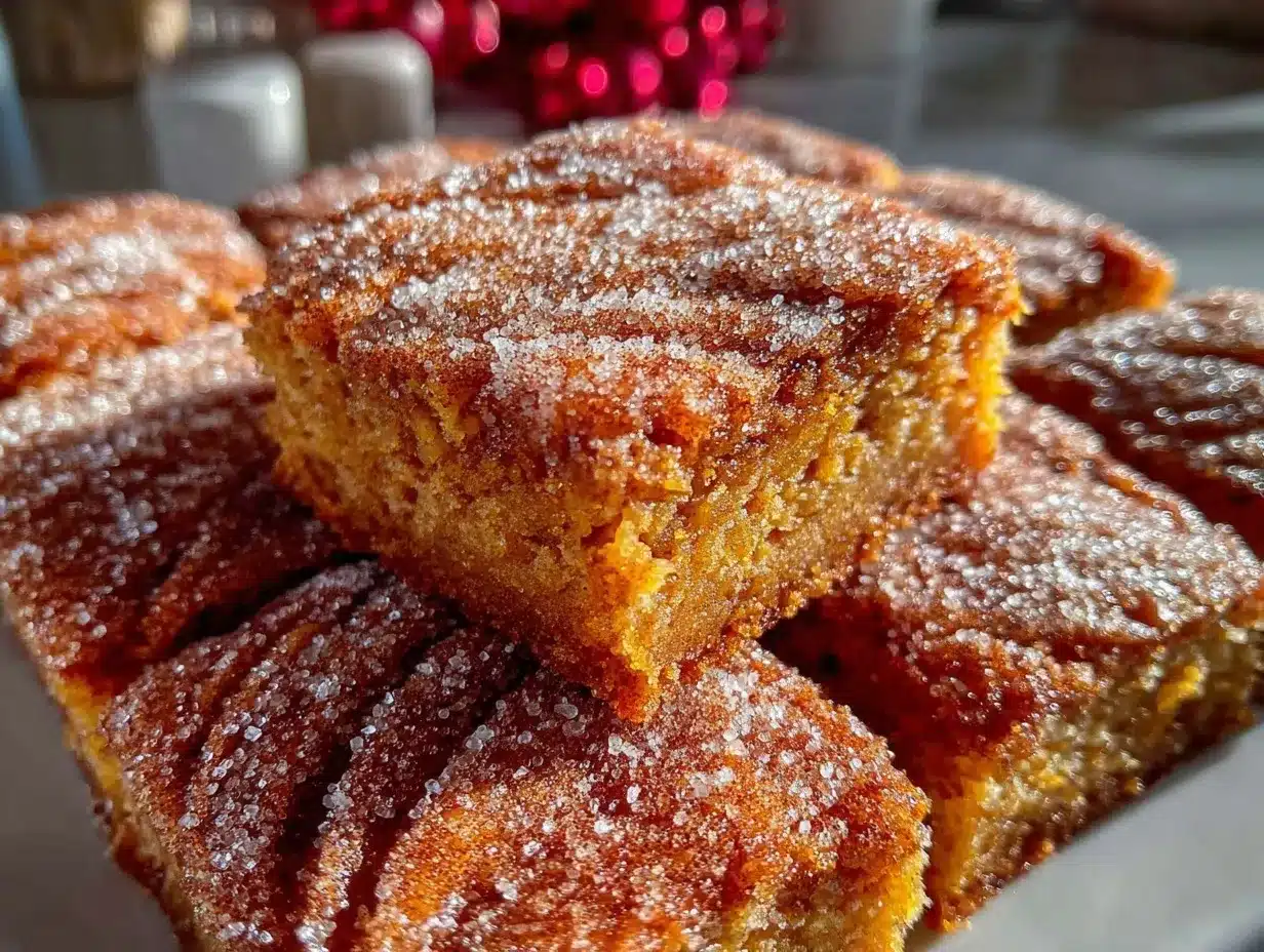 pumpkin spice snickerdoodle blondies preparation steps