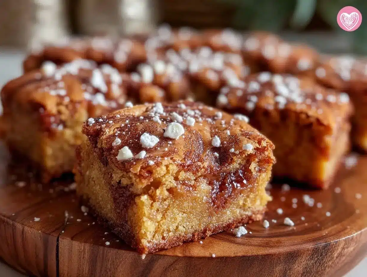 Pumpkin Spice Snickerdoodle Blondies preparation steps