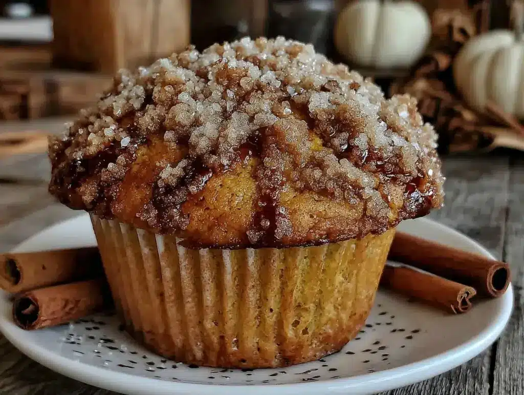 pumpkin spice streusel muffins - featured image