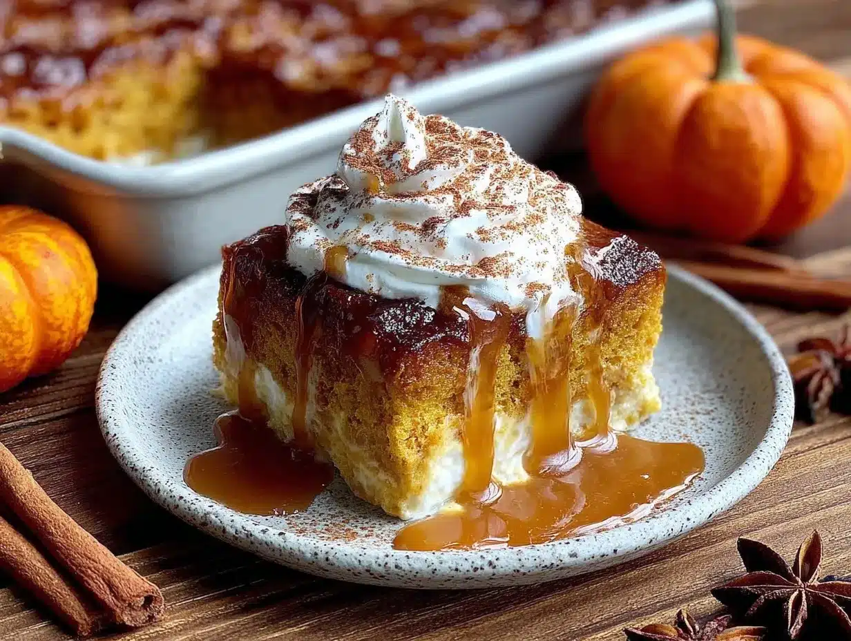 Pumpkin Spice Tres Leches Cake preparation steps