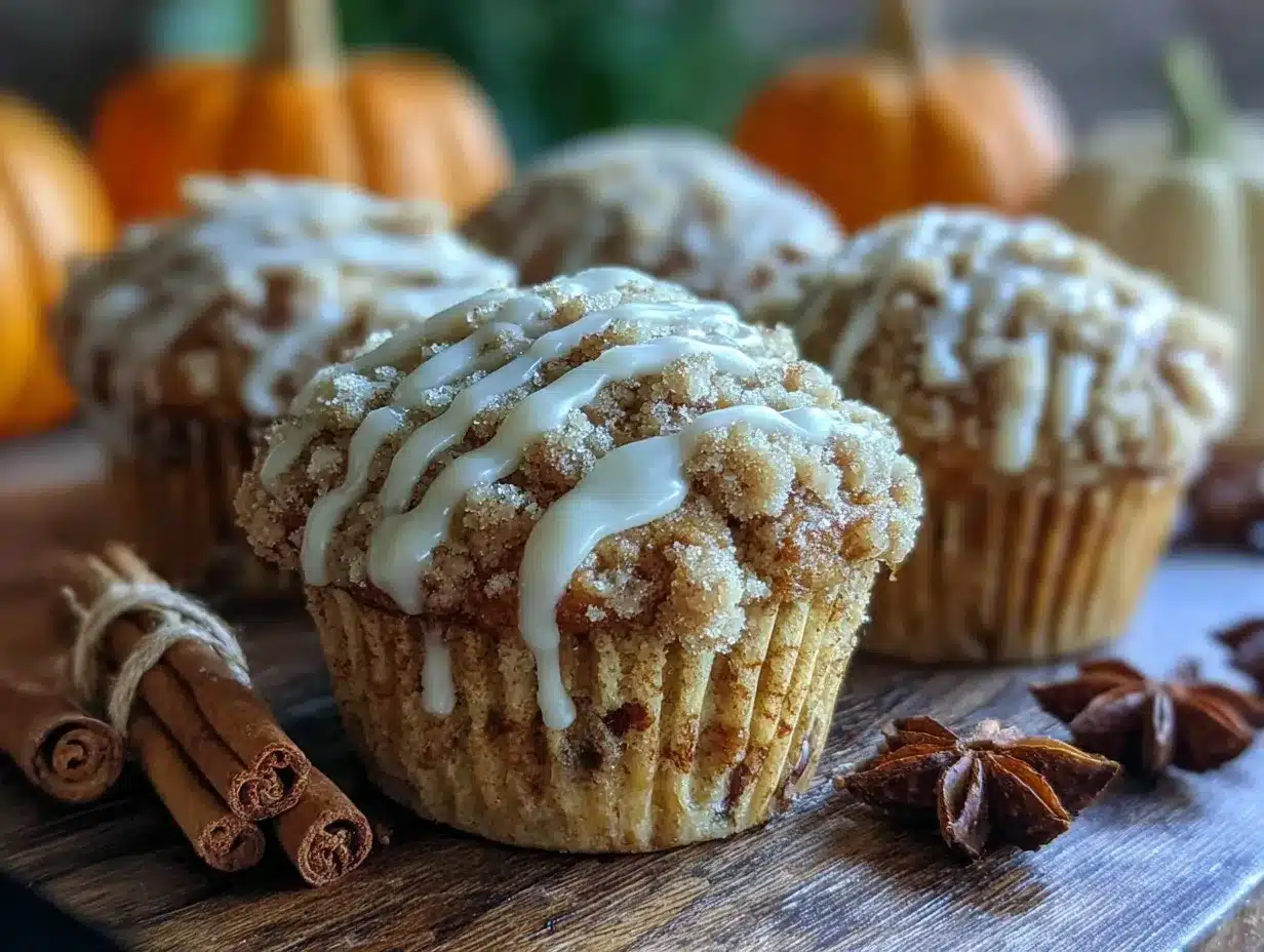pumpkin streusel coffee cake muffins preparation steps