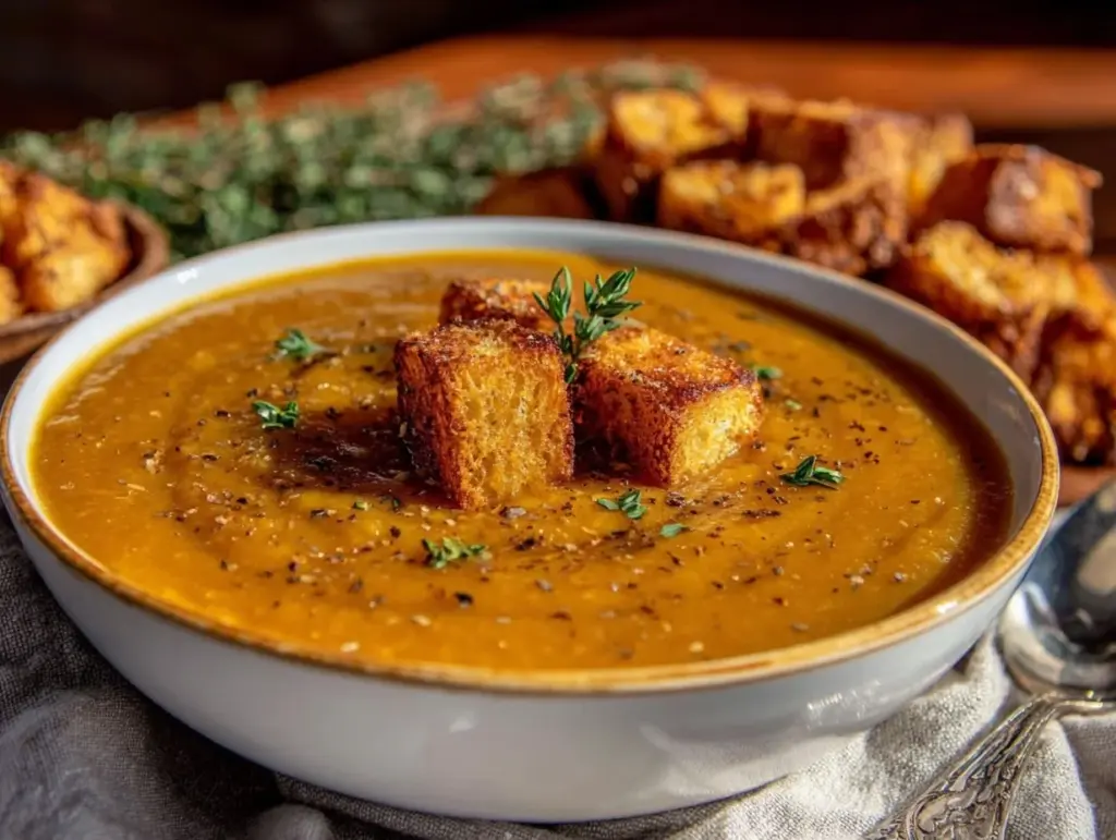 roasted butternut squash soup - featured image
