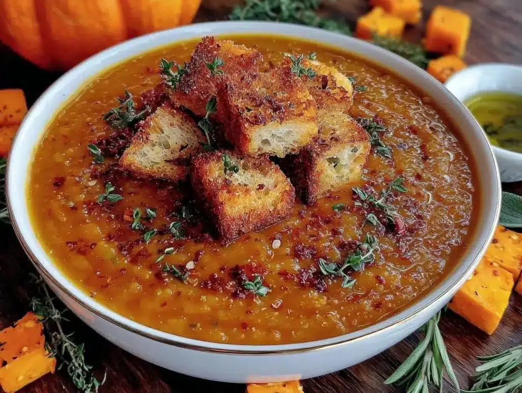 roasted butternut squash soup - featured image