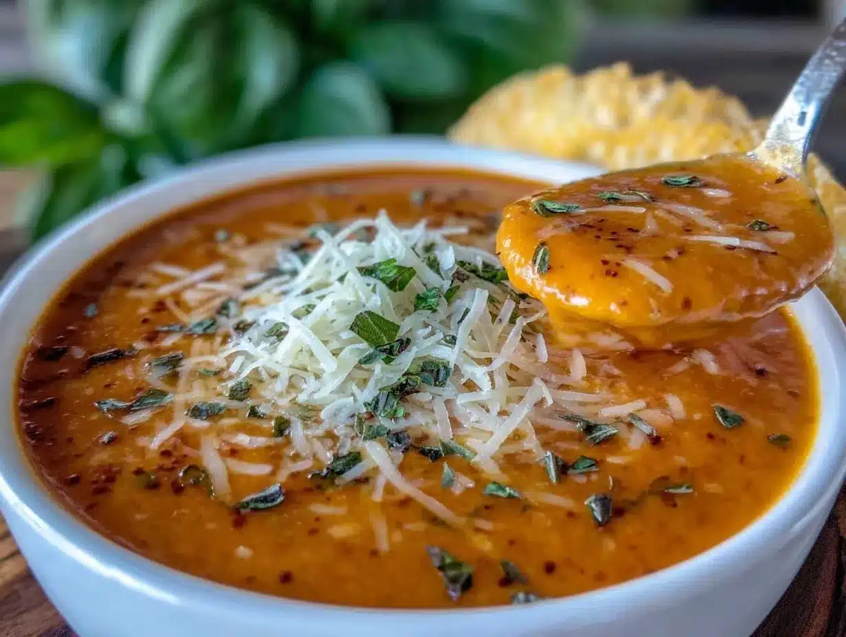 roasted red pepper gouda soup preparation steps