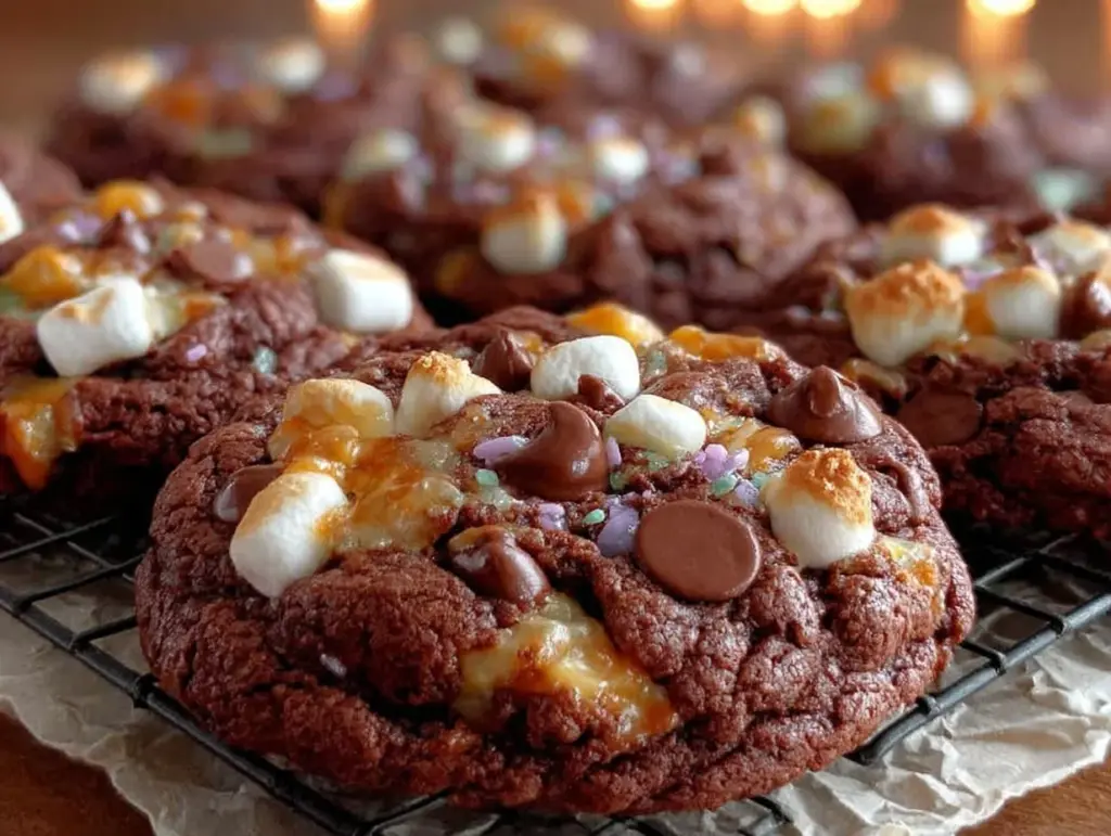 rocky road cookies - featured image