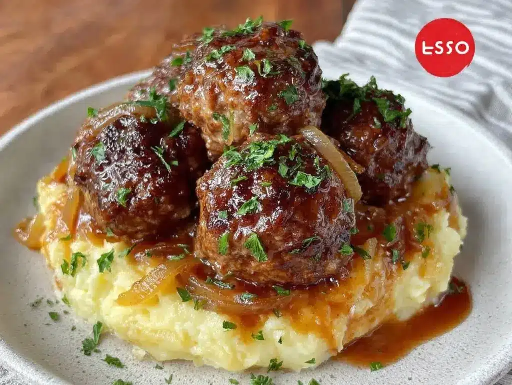 Salisbury steak meatballs - featured image