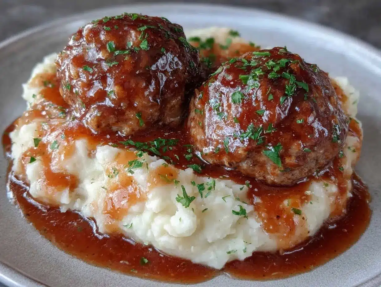 Salisbury steak meatballs preparation steps
