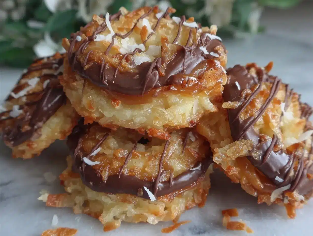 Samoas cookies preparation steps