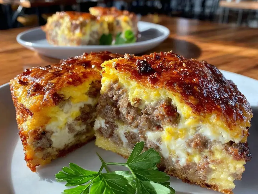 sausage cream cheese crescent bake - featured image