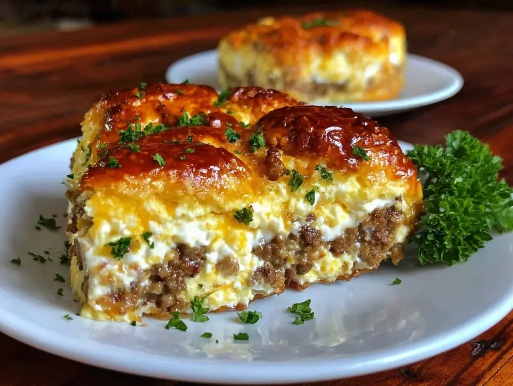 sausage cream cheese crescent bake - featured image