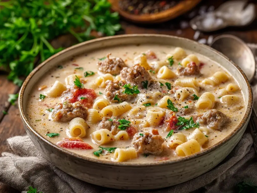 sausage ditalini soup - featured image