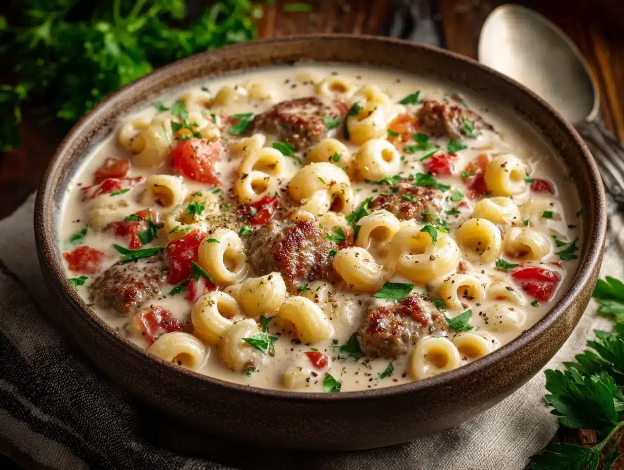 sausage ditalini soup preparation steps