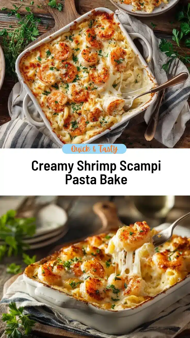 Shrimp Scampi Pasta Bake recipe