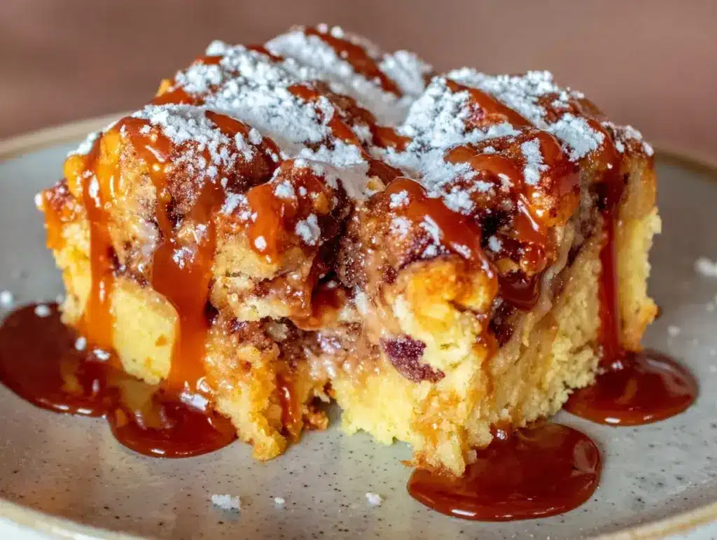 slow cooker salted caramel cake - featured image