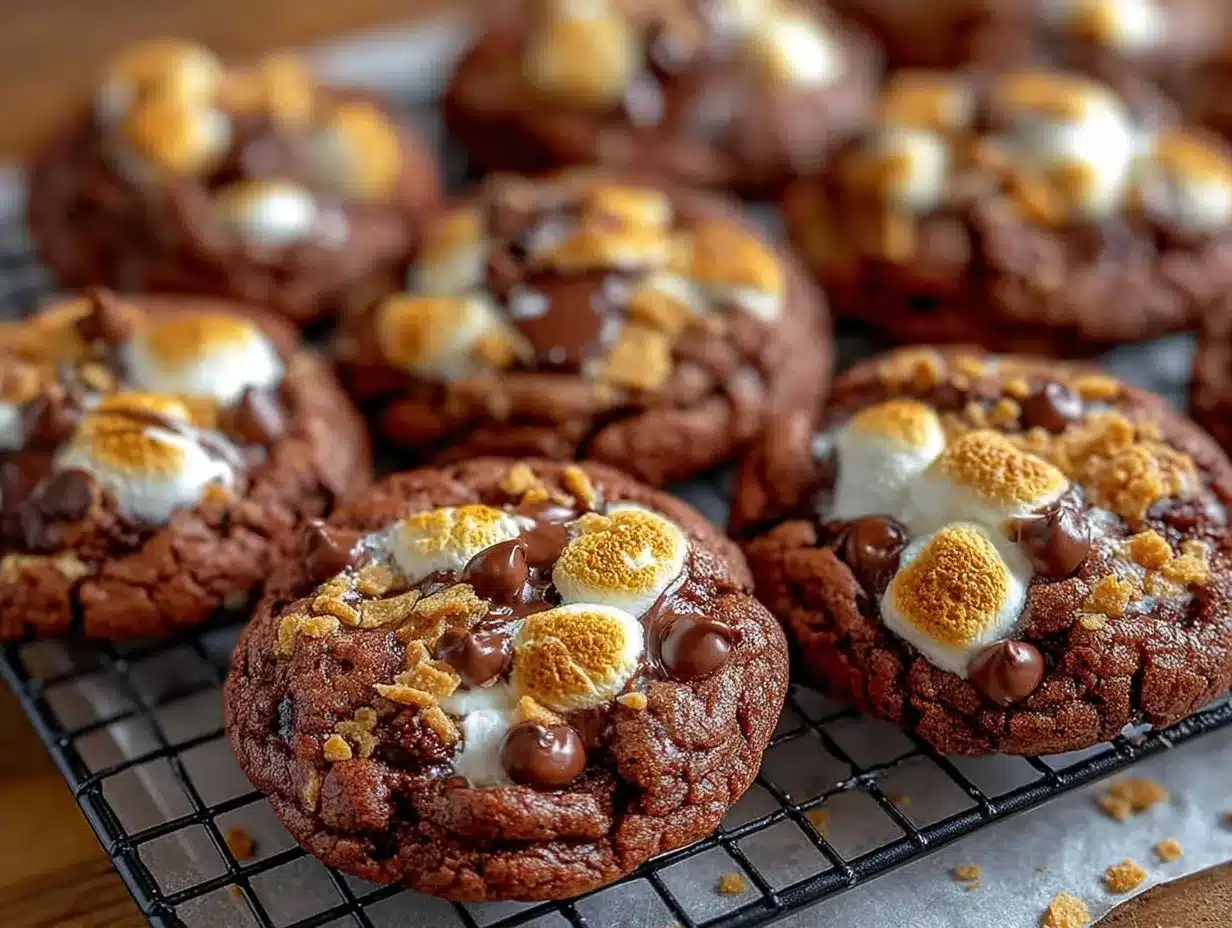 smores rocky road cookies preparation steps