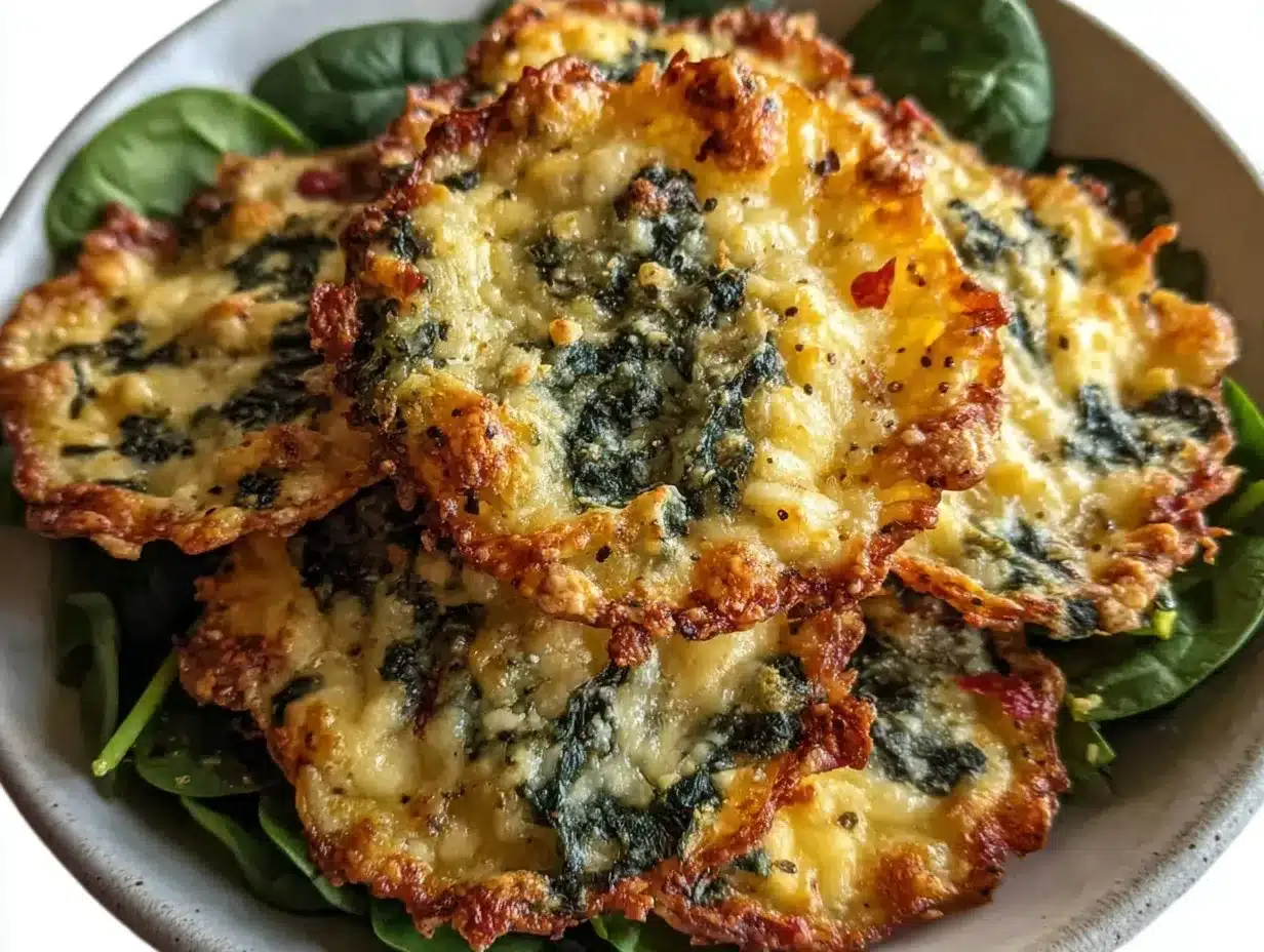 spinach dip cheese crisps preparation steps