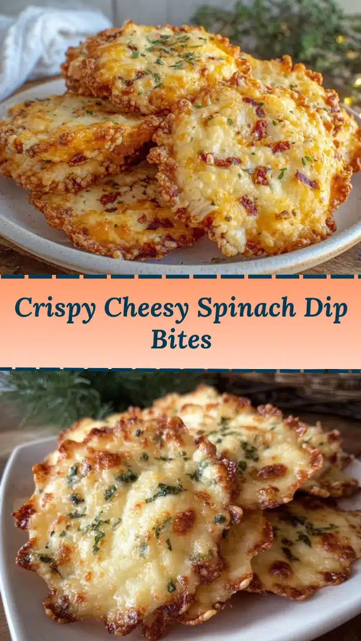 spinach dip cheese crisps recipe