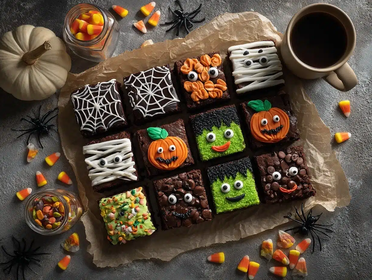 Spooky Halloween Brownies preparation steps