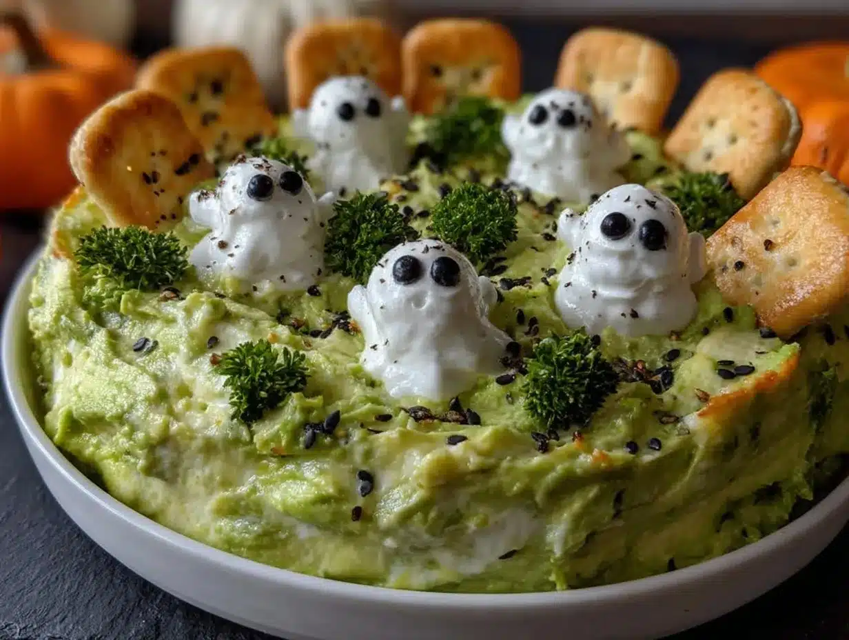 spooky spinach dip preparation steps