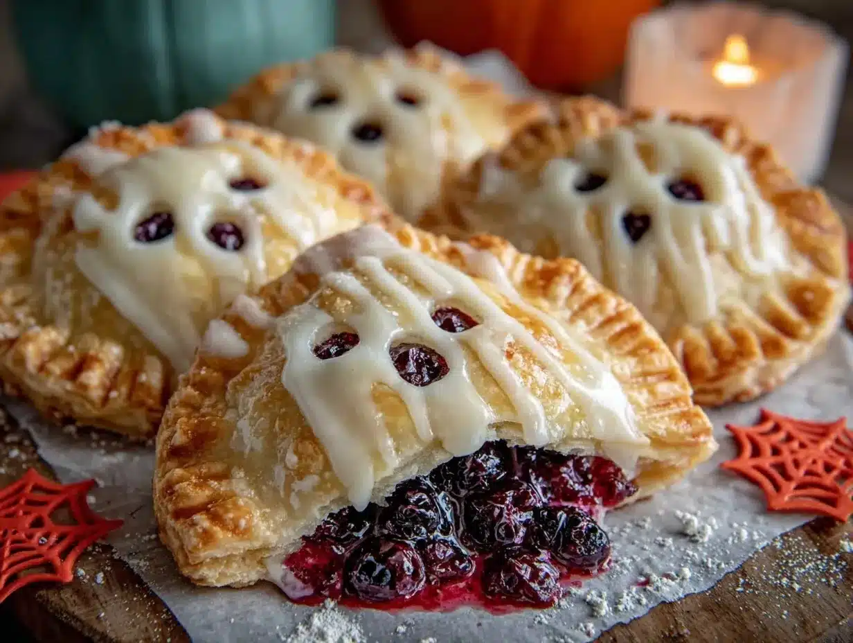 Spooky Vegan Blueberry Hand Pies preparation steps