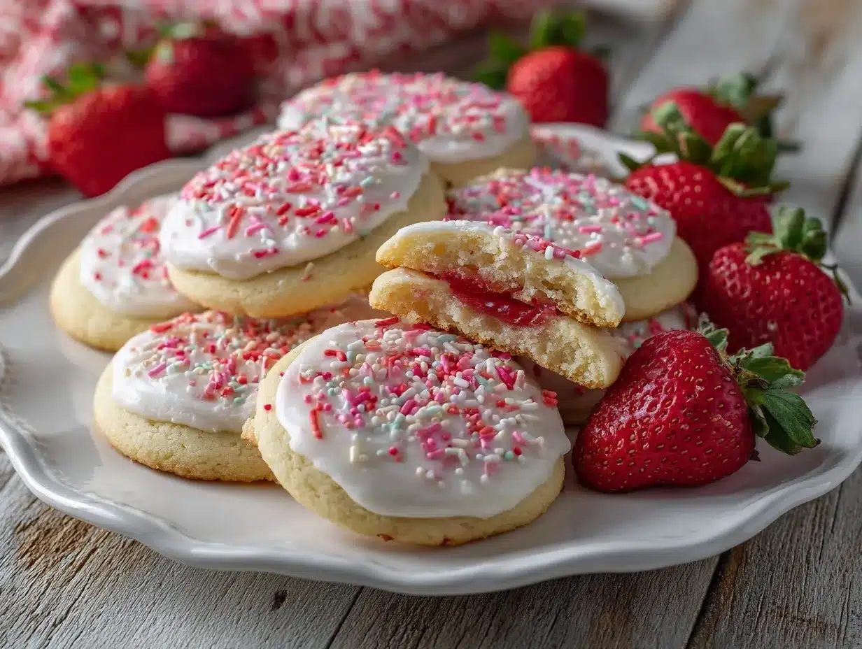 strawberry sugar cookies preparation steps