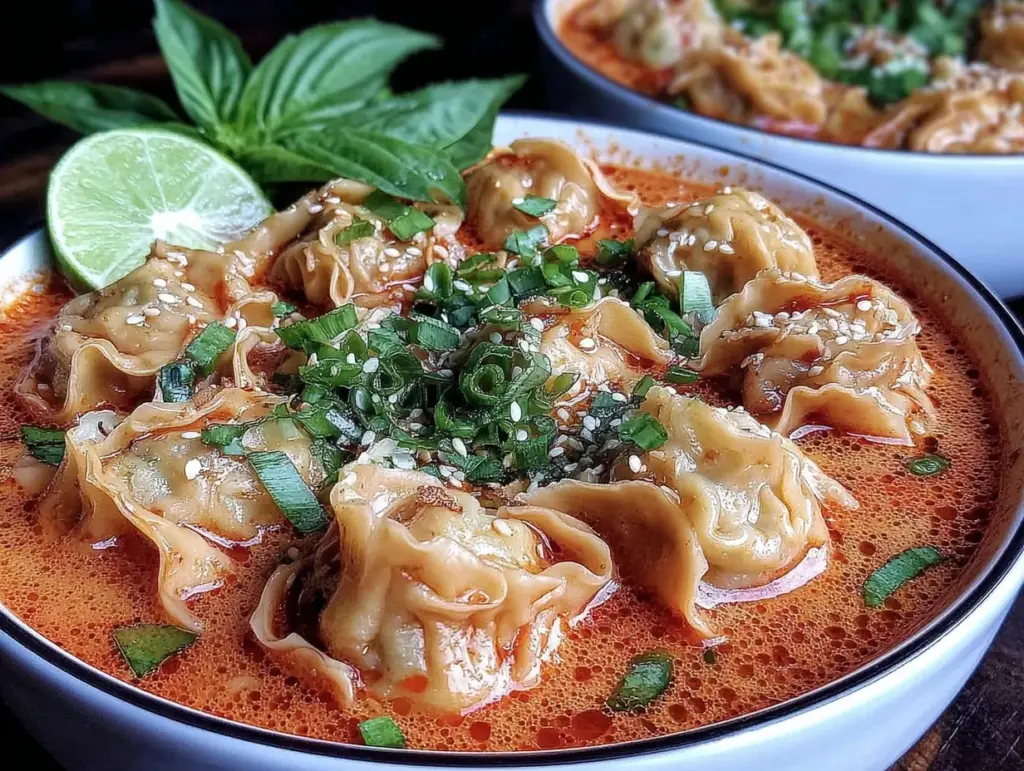 Thai red curry dumpling soup - featured image